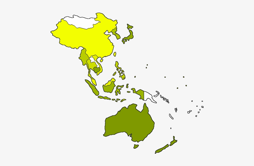 Asia Pacific Map - Mapa De Oriente Y Occidente, transparent png download