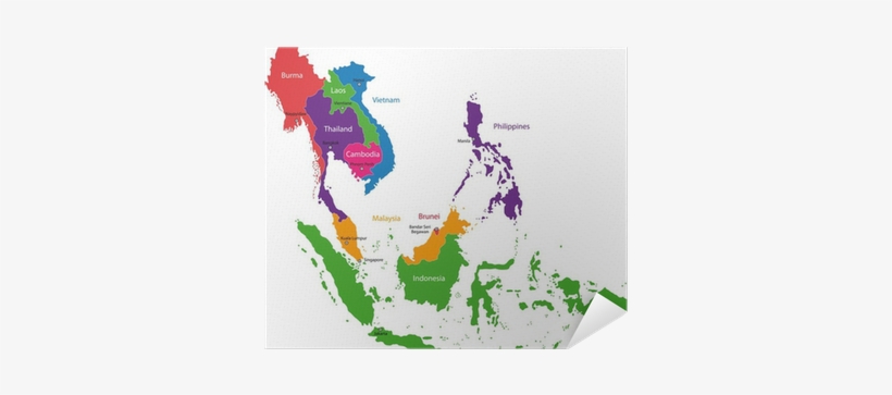 Labeled Southeast Asia Capitals, transparent png download