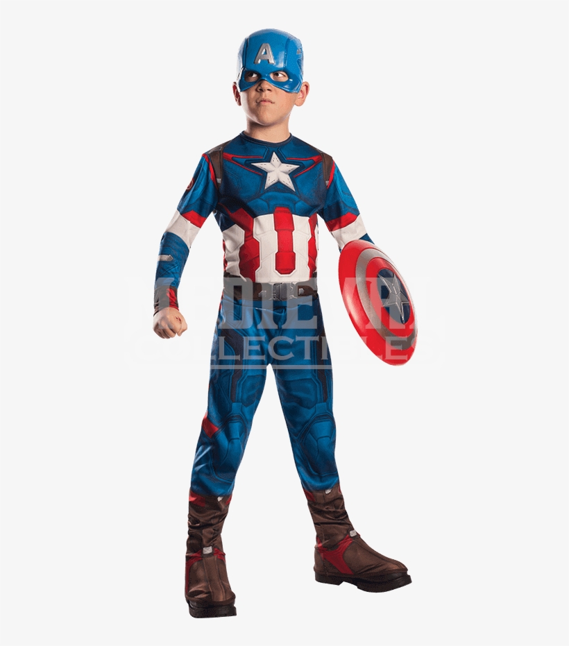 Boys Age Of Ultron Captain America Costume - Rubie's Costume Avengers 2 Age Of Ultron Child's Captain, transparent png download