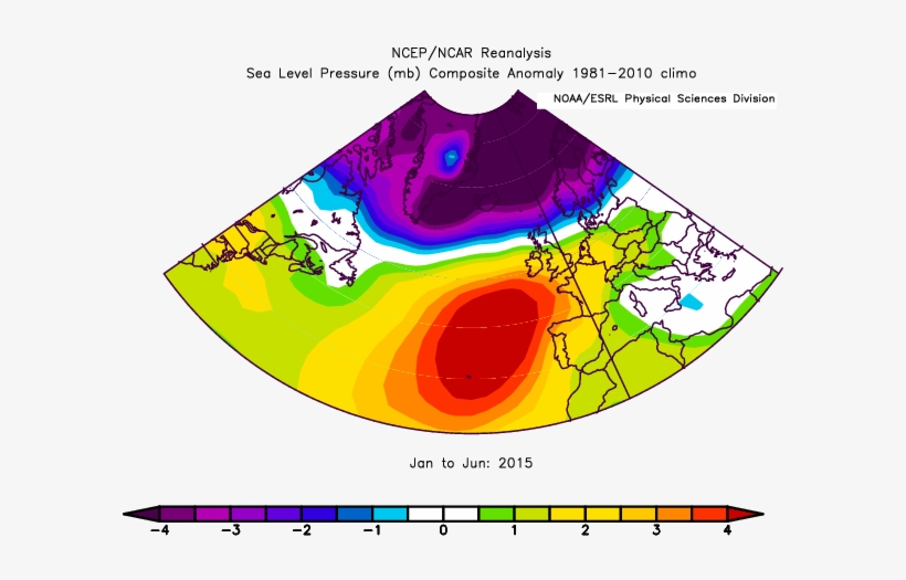 Pressure Anomaly In Mb For The Period January - Ncep/ncar Reanalysis, transparent png download