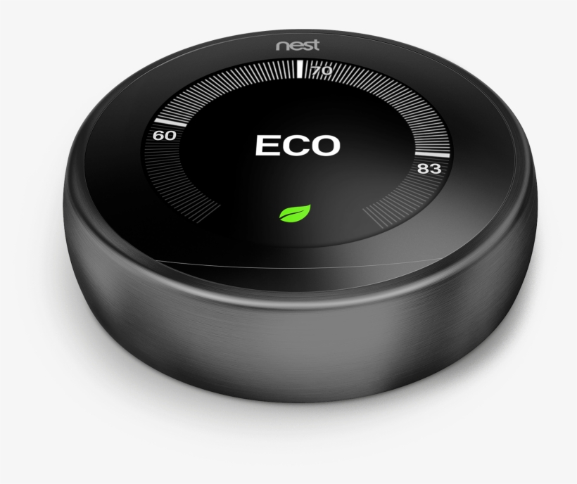 Nest Thermostat In Black - Nest Learning Thermostat 3rd Generation - Black T3019gb., transparent png download