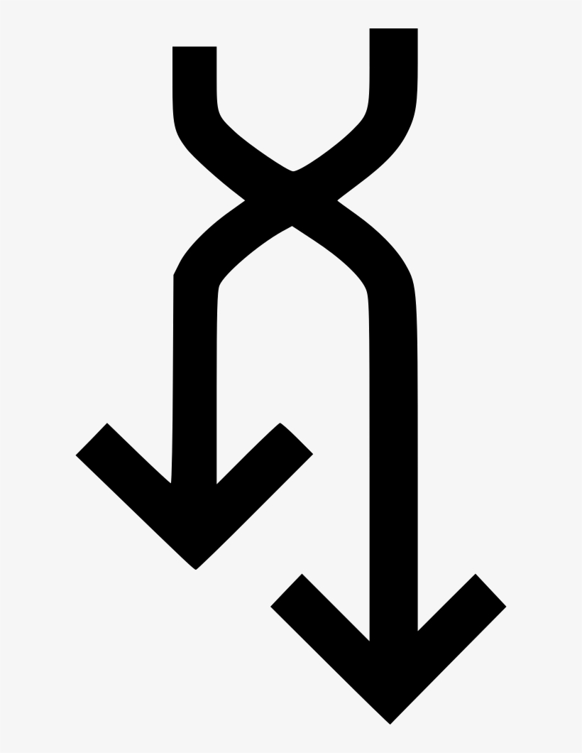 Sign Cross Shuffle Down Connect Comments, transparent png download