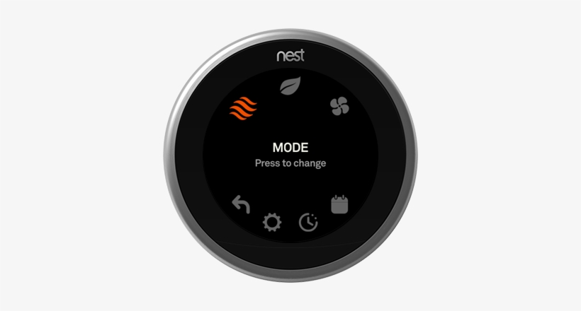 On The Nest Thermostat - Nest Thermostat Main Menu, transparent png download