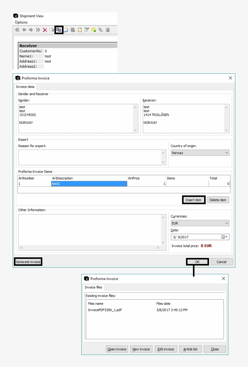 Consignor-invoice2 - Proforma Invoice Answer, transparent png download