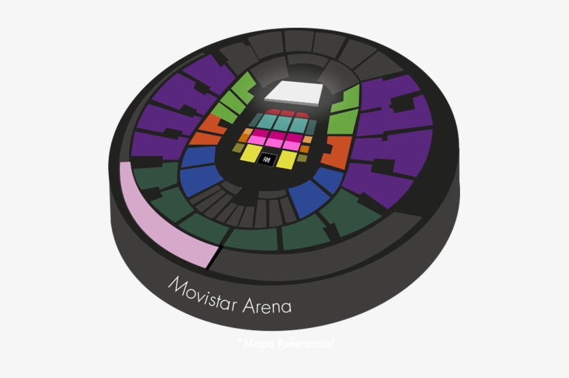 Mapa Movistar Arena Concierto Romeo Santos - Psa Tour Fifth Harmony, transparent png download