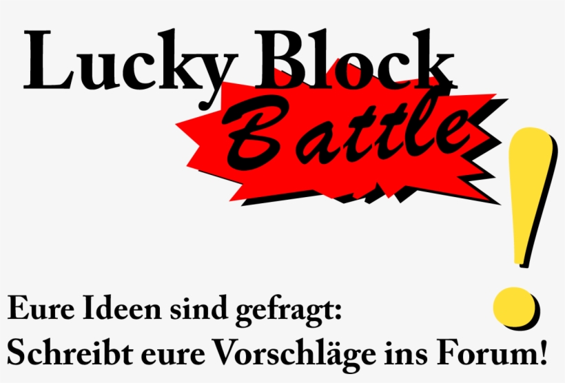 Unser Neuer Spielmodus “lucky Block Battle” Ist Nun - Graphic Design, transparent png download