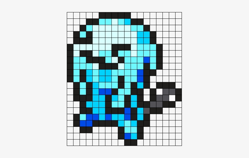 Wobbuffet Pokemon Bead Pattern Perler Bead Pattern - Pixel Art Pokemon Wobbuffet, transparent png download