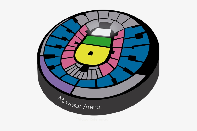 Mapa Movistar Arena Concierto Romeo Santos - Movistar Arena Bad Bunny, transparent png download