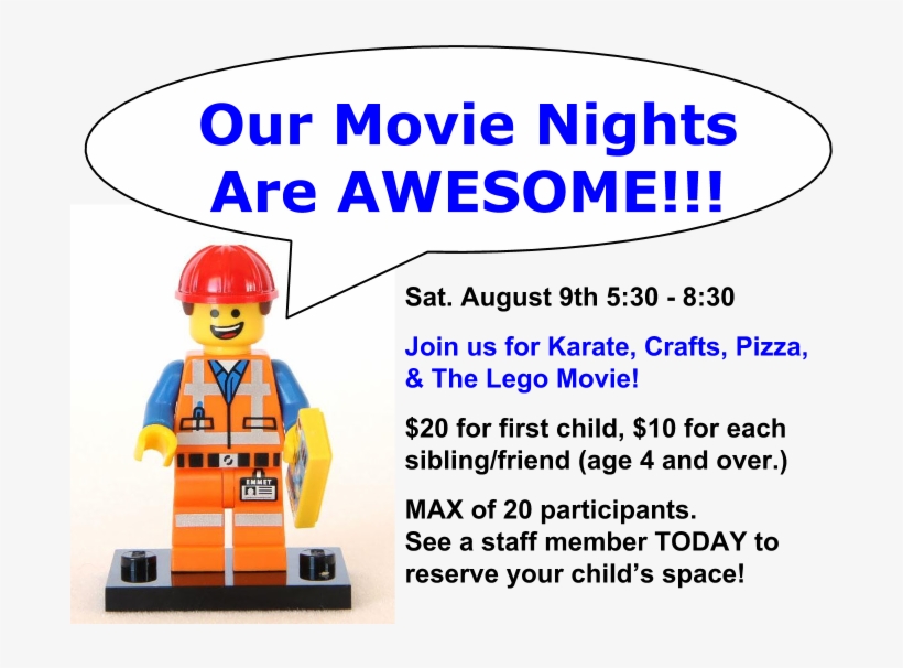 Mark Your Calendar It's A Movie Night - Lego Emmet Old West, transparent png download