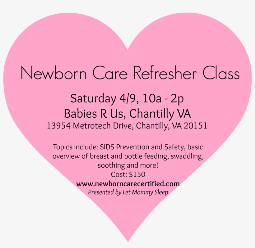 Newborn Care Class, Sat April 9 At Babies R Us In Northern - Heart Shape Name Tag, transparent png download