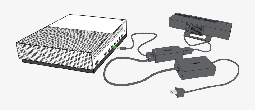 At The Back Of The Console, Unplug The Kinect Adapter - Kinect Xbox One S, transparent png download