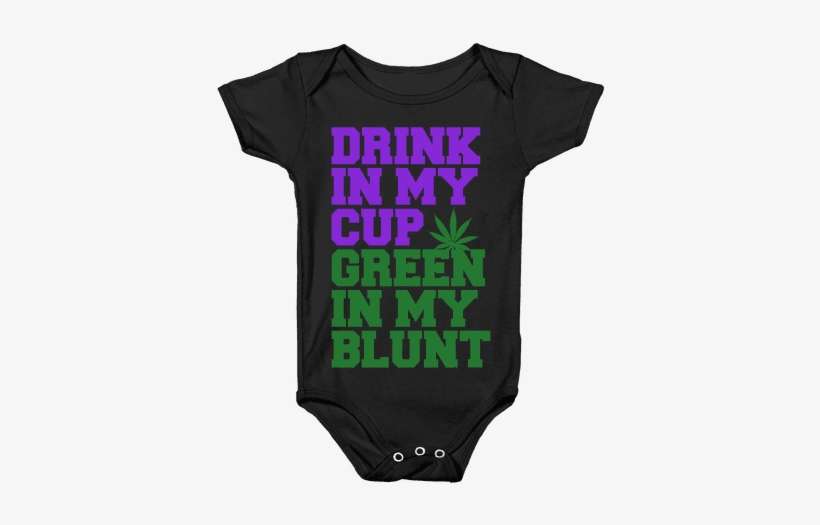 Drink In My Cup Green In My Blunt Baby Onesy - Kylo Ren Onesie Baby, transparent png download