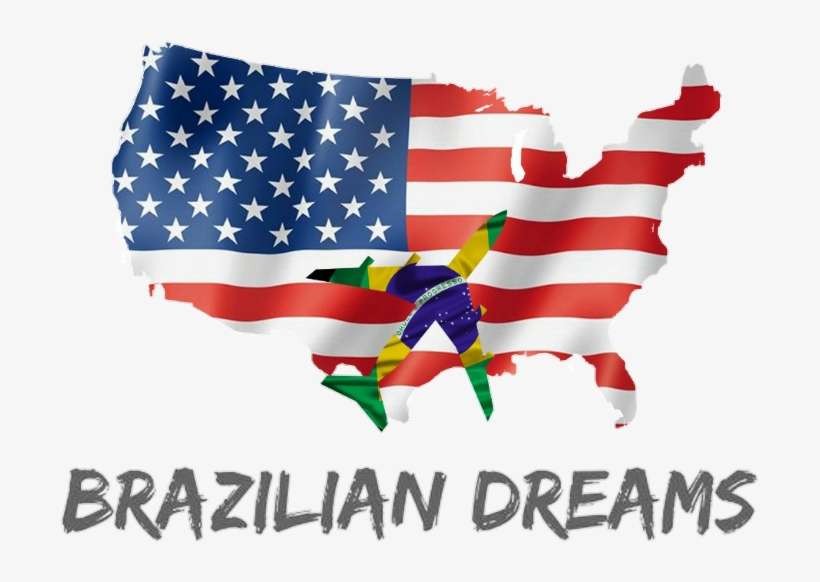 Brazilian Dreams Brazilian Dreams - Flag Map Usa, transparent png download