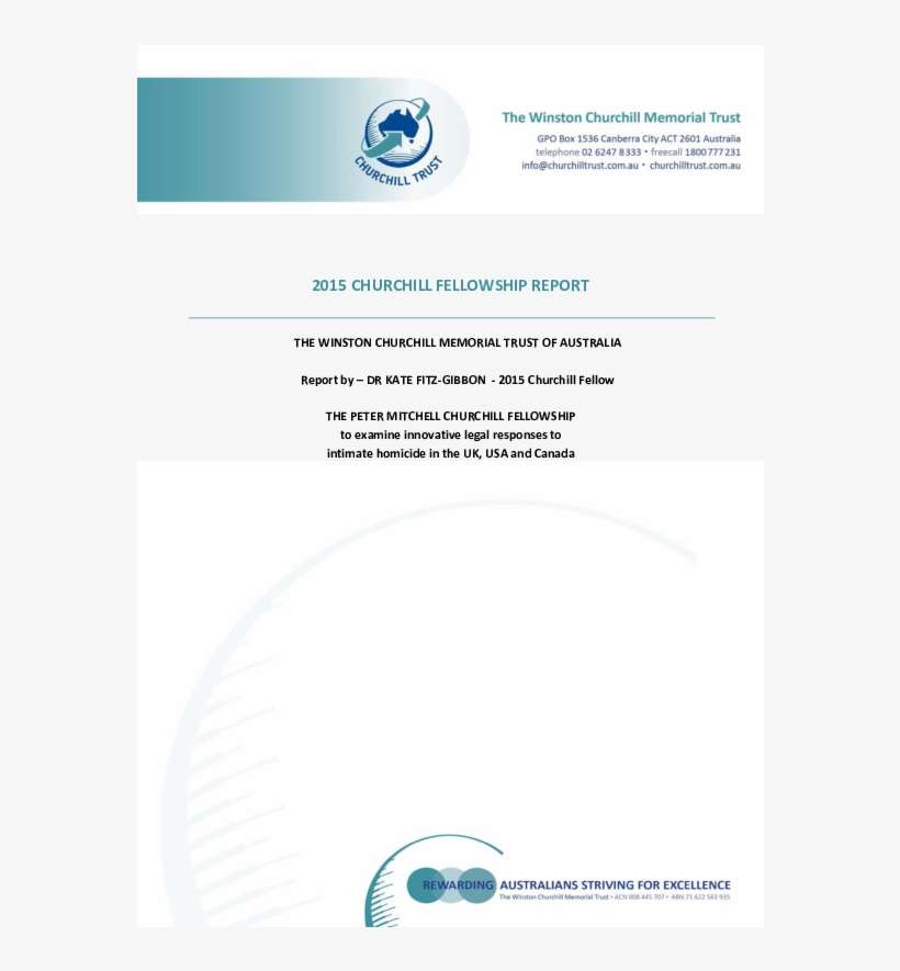 2015 Churchill Fellowship Report - Winston Churchill Memorial Trusts, transparent png download
