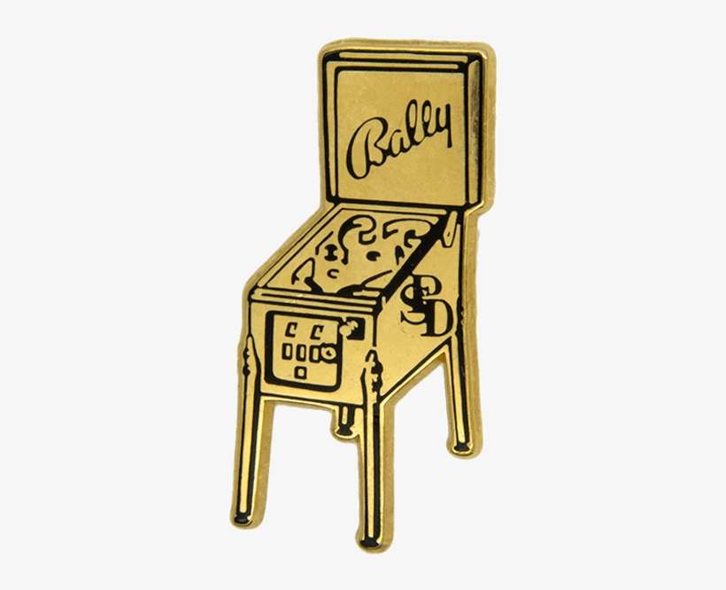 Pinball Machine Pin , Gold - Chair, transparent png download