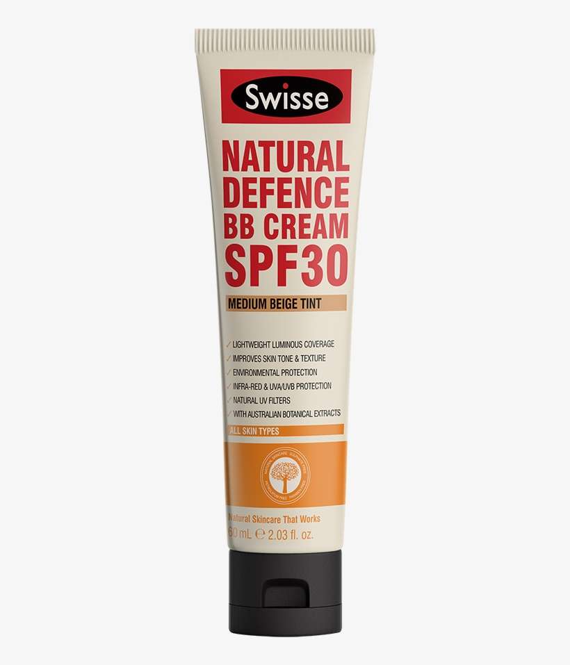 Swisse Natural Defence Bb Cream Spf30 Medium Beige - Swisse Natural Defence Bb Cream Review, transparent png download