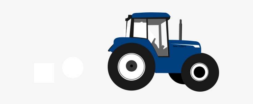 Small - Clip Art Tractor Blue, transparent png download
