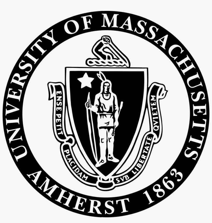University Of Massachusetts Amherst Seal Black - University Of Massachusetts Amherst Seal, transparent png download