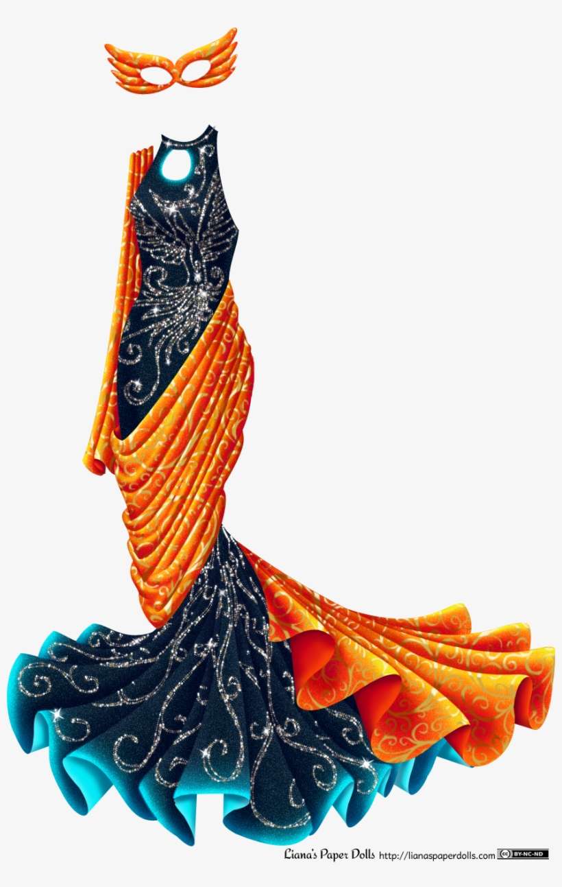 Liana's Paper Dolls - Phoenix Dress Costume, transparent png download