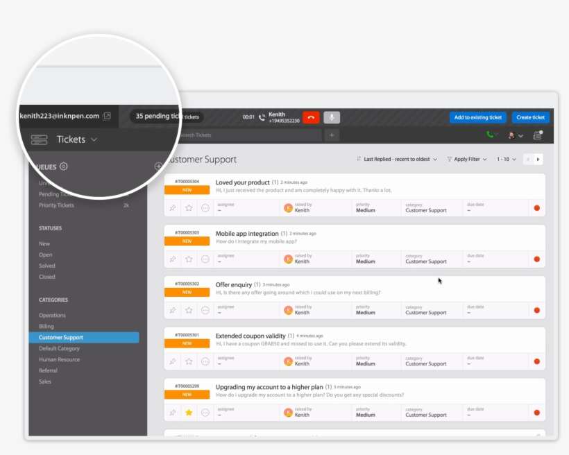 Automatically Pull Up All Past Tickets With Ringcentral - Ticket, transparent png download