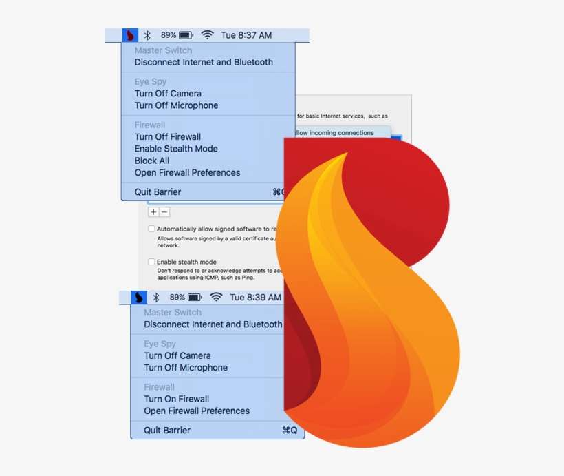 Barrier - Firewall Mac App, transparent png download