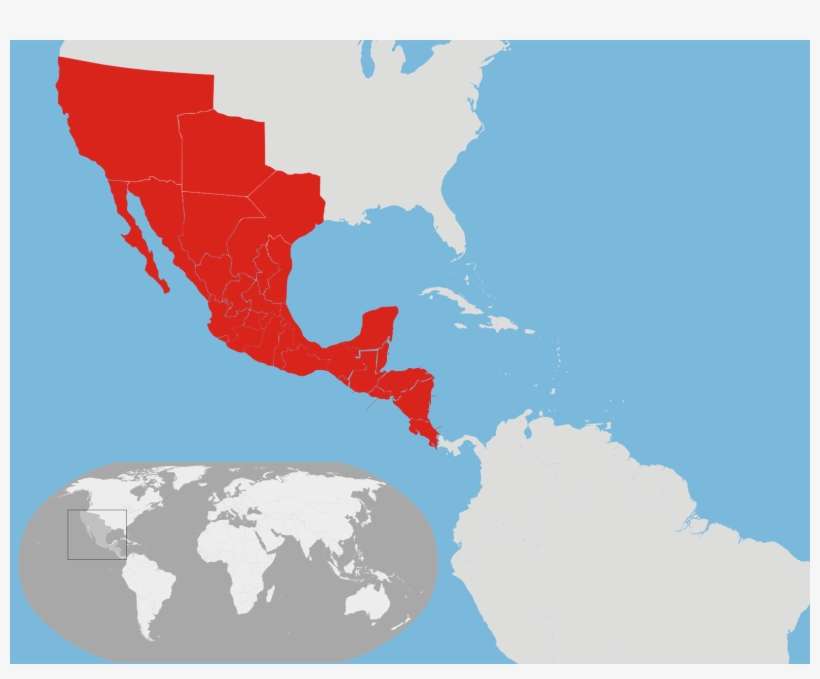 Location Mexican Empire - Mexican Empire At Its Height, transparent png download