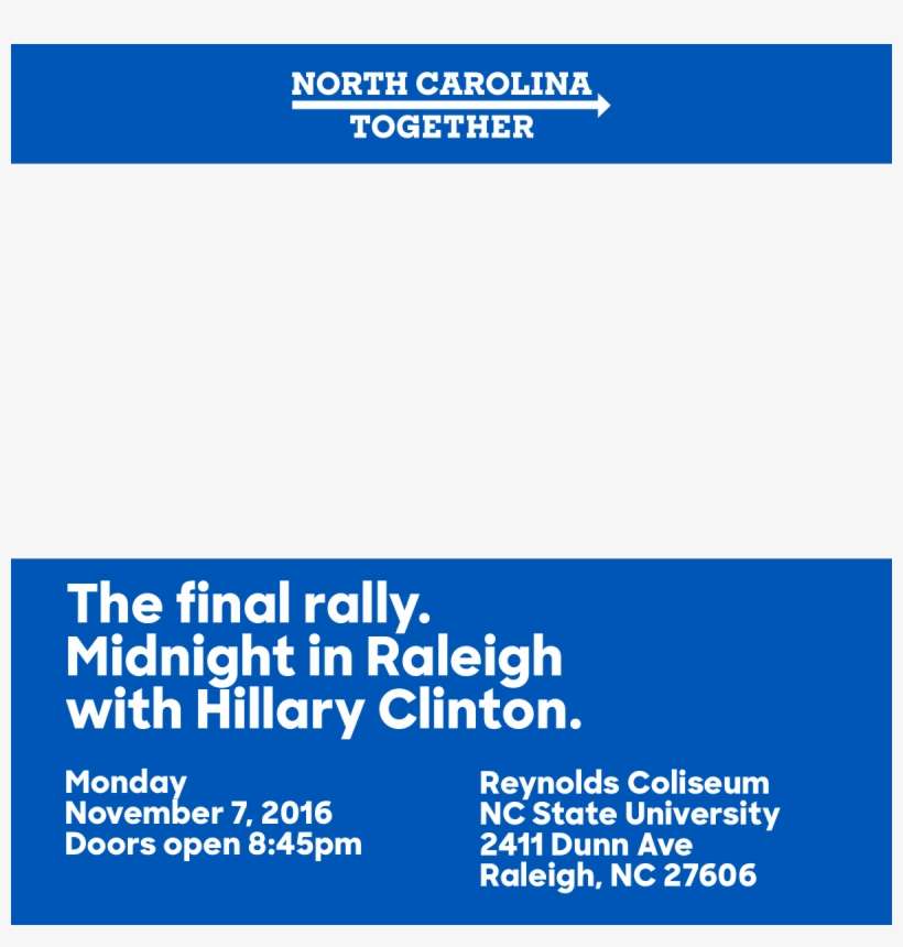 Midnight In Raleigh With Hillary Clinton - College Of North East, transparent png download