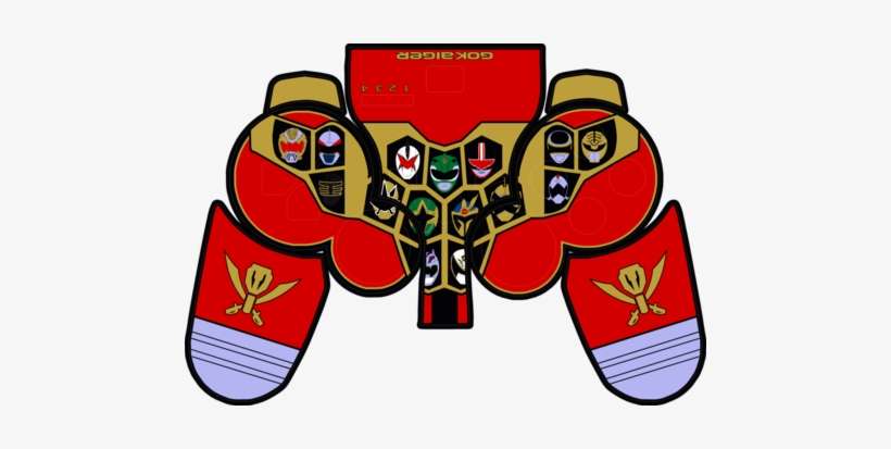 Gokai Red Ps3 Controller Skin - Playstation 3 Accessories, transparent png download