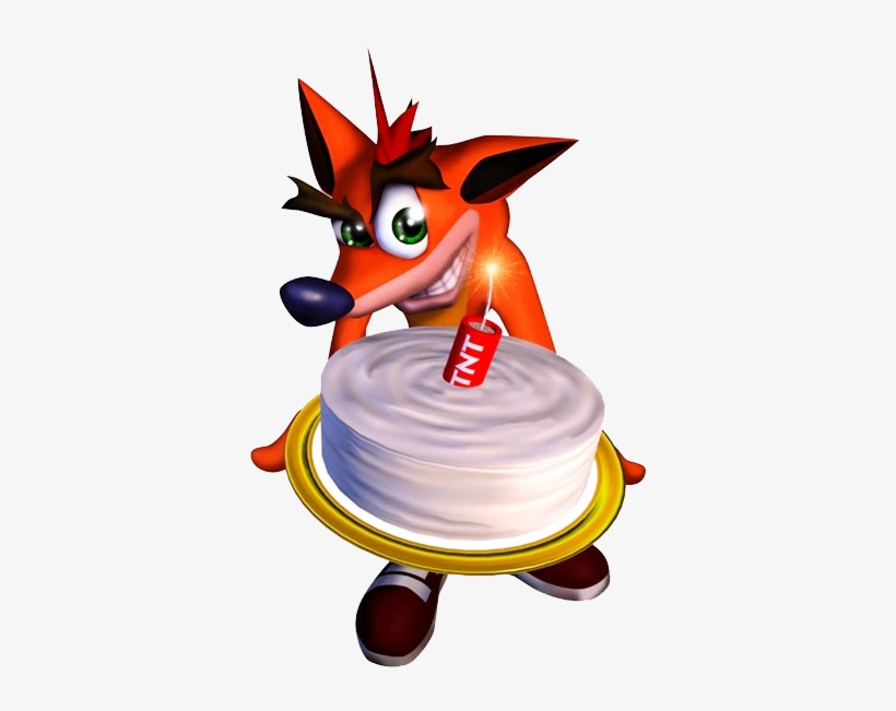 Crash Bandicoot Png Clipart - Crash Bandicoot Birthday Cake, transparent png download