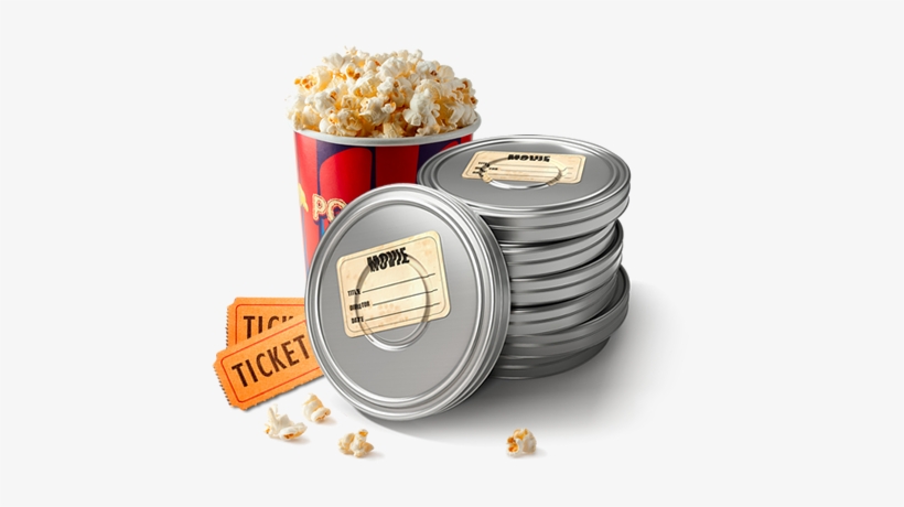 Discover Ideas About Movie Popcorn - Popcorn And Movies Png, transparent png download
