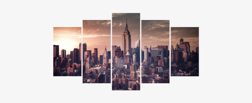 New York City Skyline 5 Piece Canvas - Interstellar Canvas, transparent png download