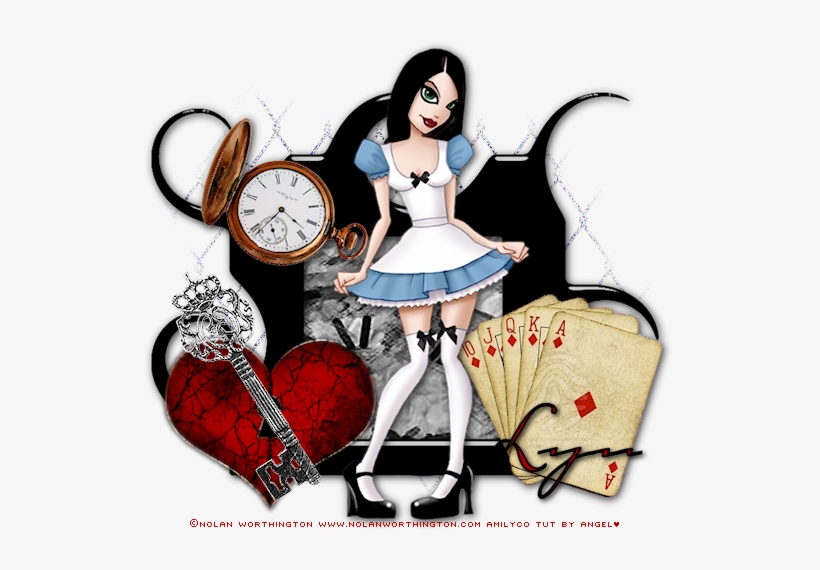 Alice In Wonderland ♥ - Glitter Text, transparent png download