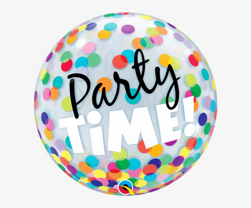 Globos De Burbuja - Party Balloons And Confetti Png, transparent png download
