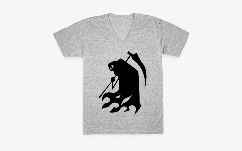 Kanji's Grim Reaper V-neck Tee Shirt - Im Not Tsundere Baka Shirt, transparent png download