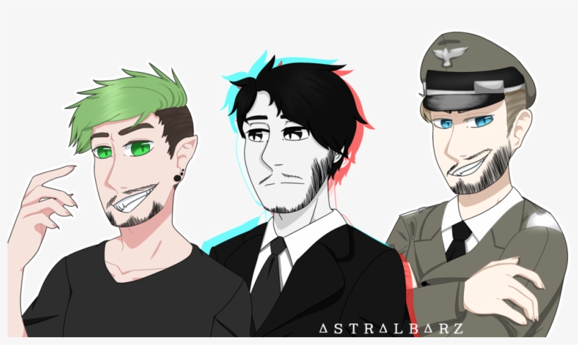 Antisepticeye Darkiplier By Astralbarz - Antisepticeye And Darkiplier And Pewdiepie, transparent png download