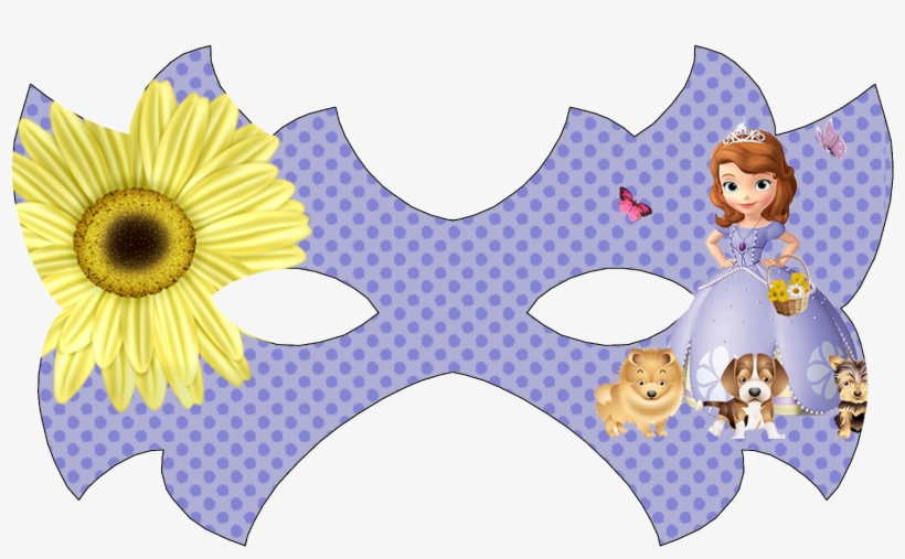 Sofia The First Free Printable Mask - Kit De Festa Da Princesa Sofia Para Imprimir, transparent png download