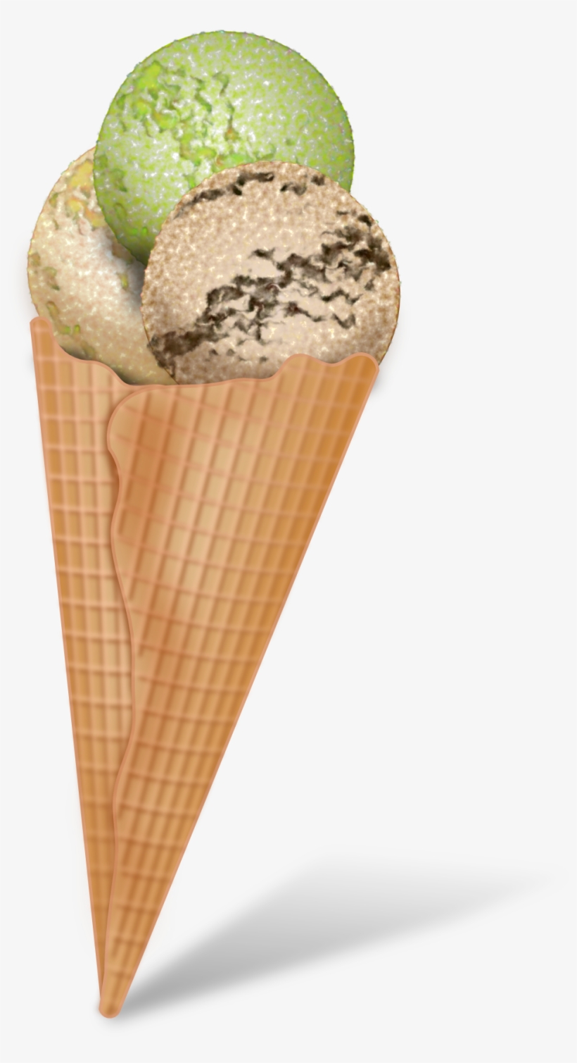 Ice Cream Cone Ice Creamne Clip Art Summer Clipart - Realistic Ice Cream Clipart, transparent png download