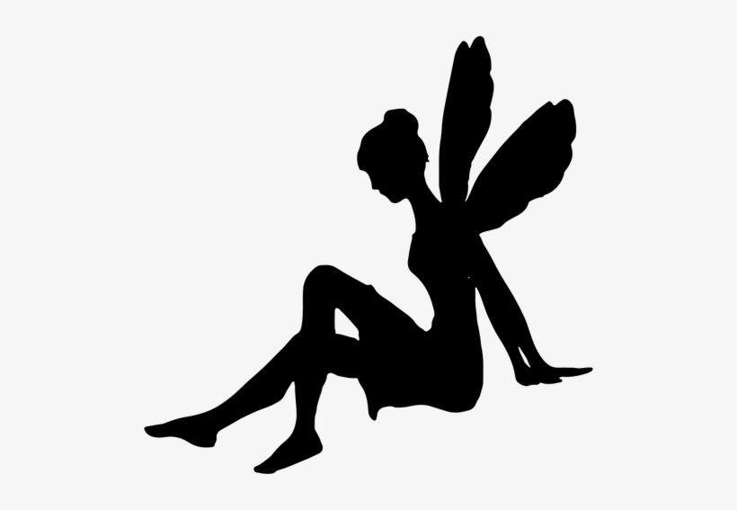 Tinkerbell Silhouette Public Domain Vectors - Fairy Clipart, transparent png download