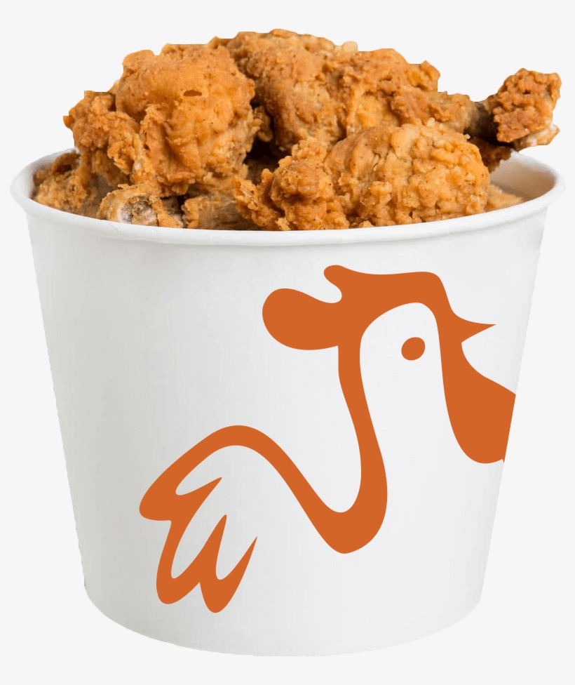 6pc Chicken, 4 Regular Fries, 6pc Hot Wings & - Fried Chicken Bucket, transparent png download