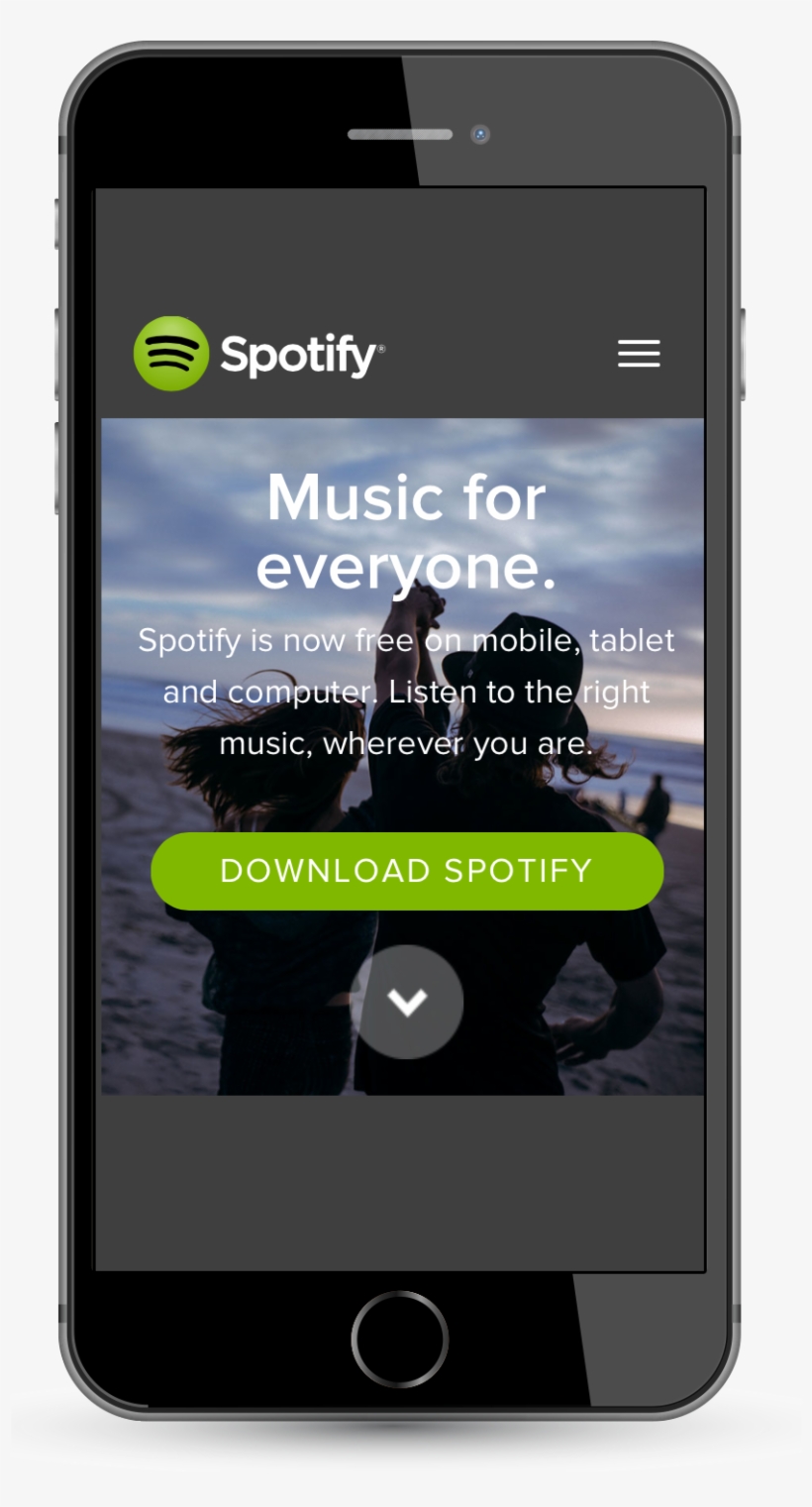 Spotify3-phone - Iphone, transparent png download