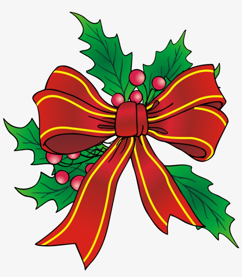 Christmas Ribbon Cliparts - Christmas Clipart, transparent png download