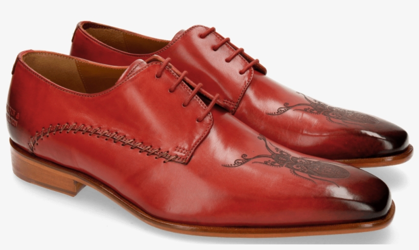 Derby Shoes Clark 18 Rich Red Lasercut Scorpion - Derby Shoe, transparent png download