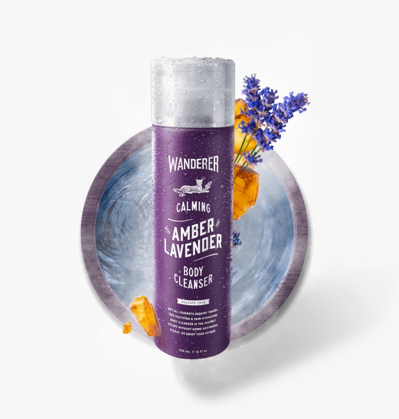 Wanderer Calming Body Cleanser - Amber Lavender Body Wash, transparent png download