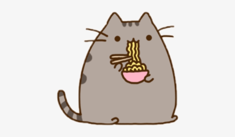 Jpg Transparent Stock Pusheen Noodle Sticker By Zerenguellue - Anime Pusheen Cat, transparent png download