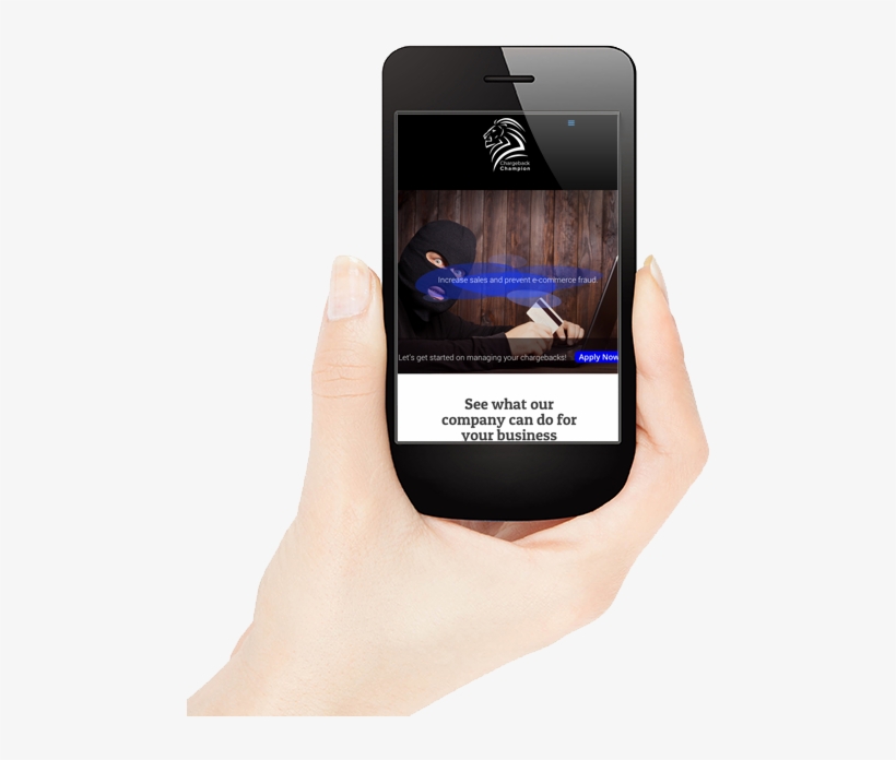 Chargeback Alert Mobile Phone Hand - Iphone, transparent png download