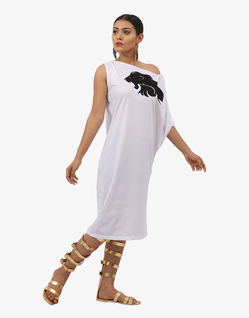 Bahubali 2 White Asymmetric Neck Lionheart Dress - Baahubali 2: The Conclusion, transparent png download