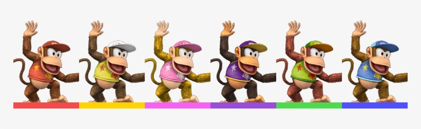 Diddy Kong Palette - Diddy Kong Smash 4 Skins, transparent png download