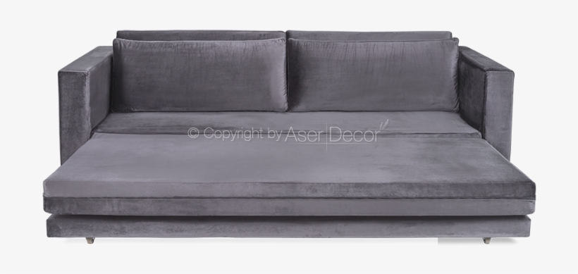 Sofa Cama Cinza Cyrewi Conforto Luxo 02 - Sofá Cama Png, transparent png download