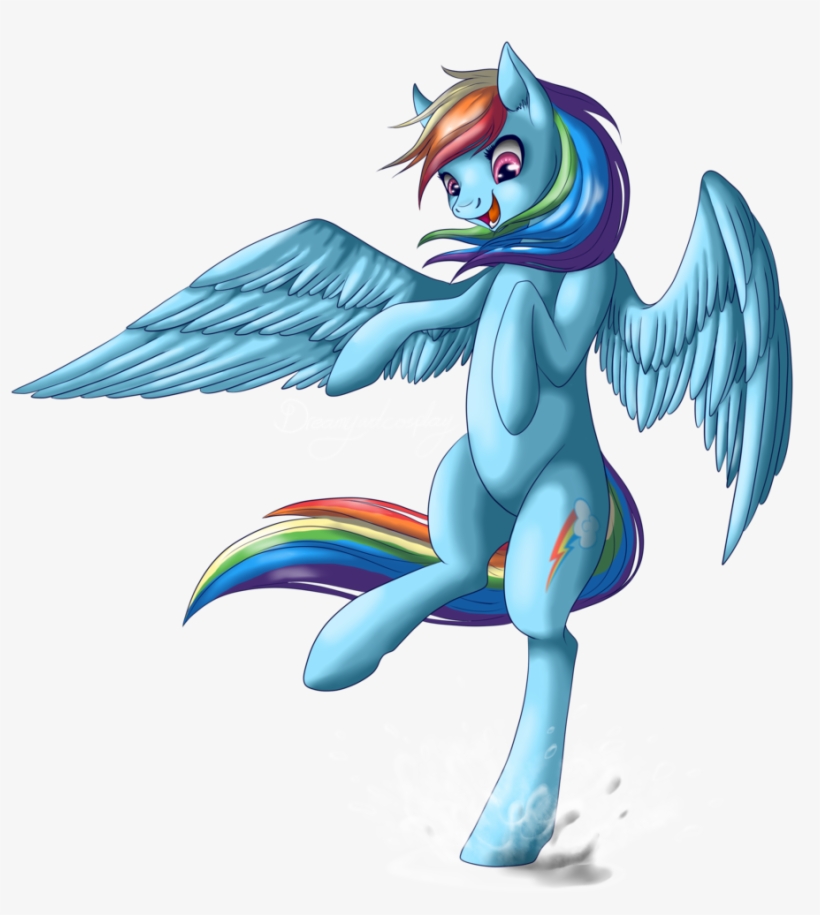 Dreamyartcosplay, Puddle, Rainbow Dash, Safe, Simple - Cartoon, transparent png download