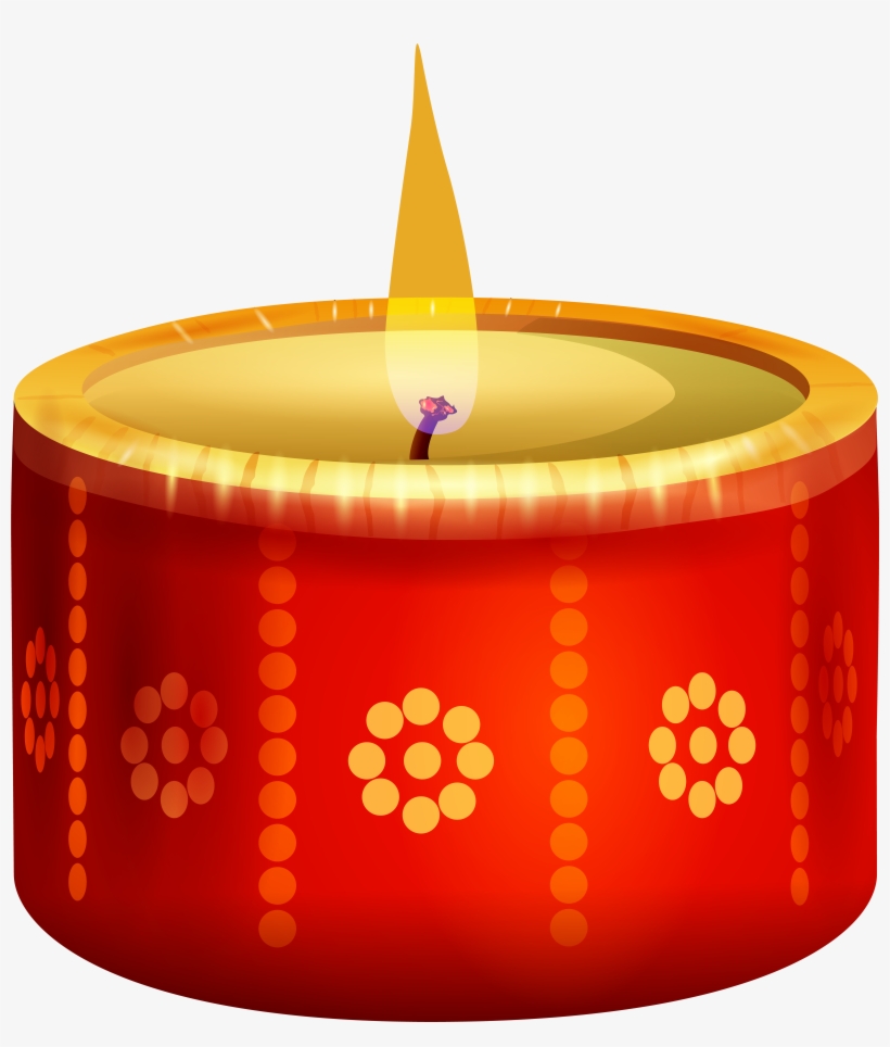 Happy Diwali Png India Candle Red Tra, transparent png download